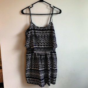 Navy Patterned Romper